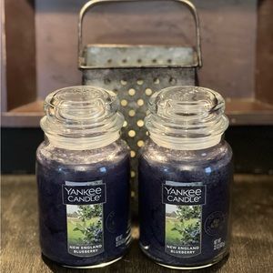 Two New England Blueberry Yankee Candles